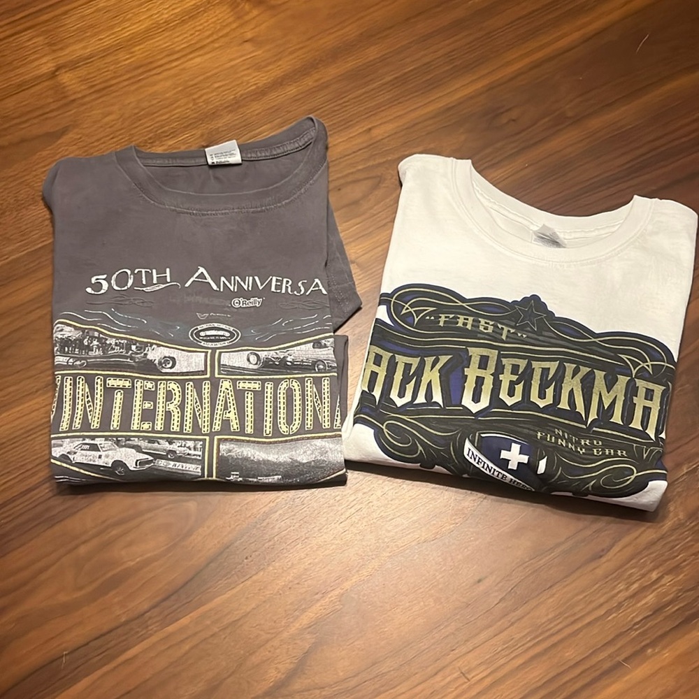 NHRA 50th Anniversary T-shirt & Jack Beckman Infinite Hero T-Shirt Size XXL